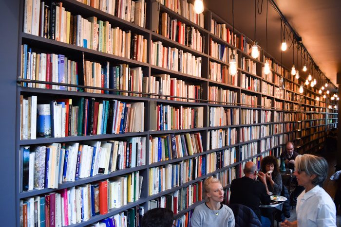 Photo of the interior of Merci Used Book cafe