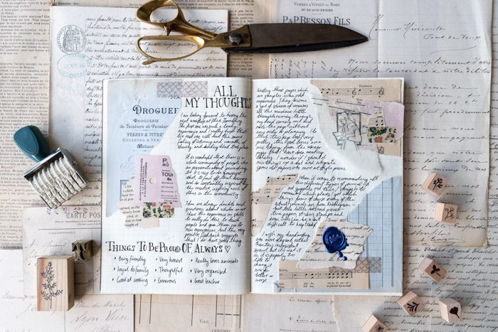 How to journal with vintage paper and ephemera - Babbling Books